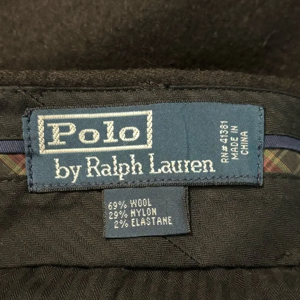 Polo by Ralph Lauren Wool Black Dress Pants Straight Size L